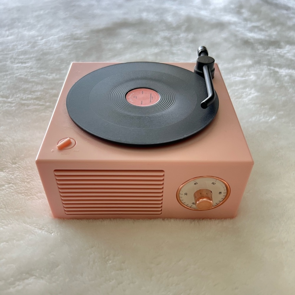 Mini Record Player Speaker l Pink